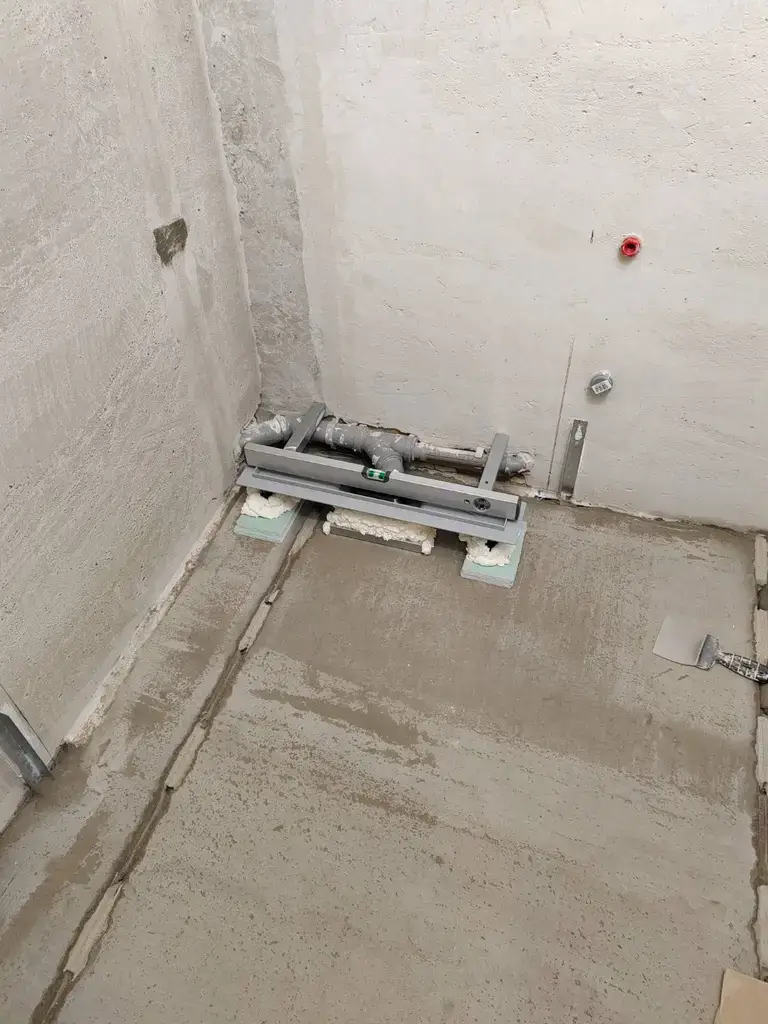 Подготовка ванной под разводку труб